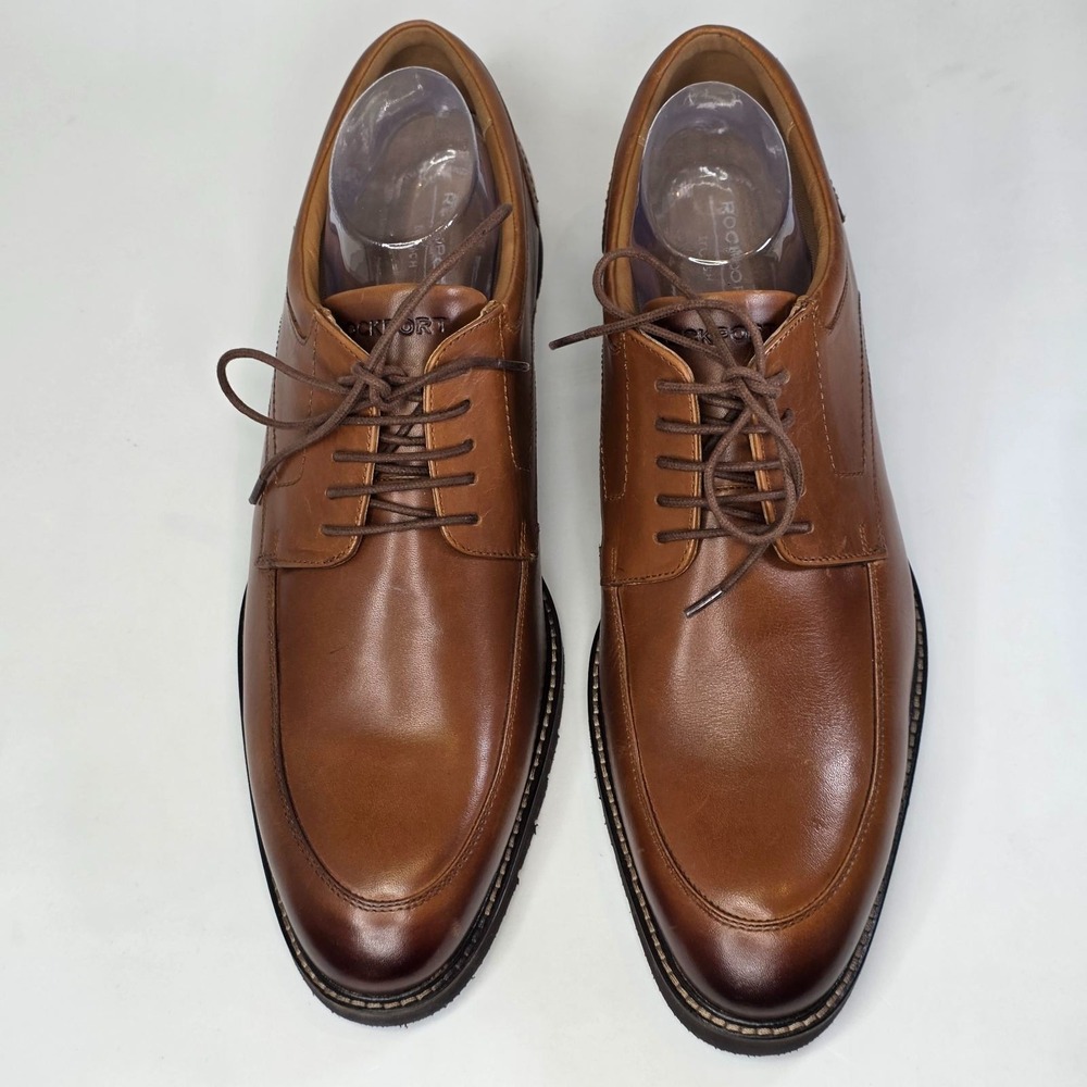 Rockport Floran Dress Shoes Men's Size 13 Brown Leather Oxford Lace Up Classic